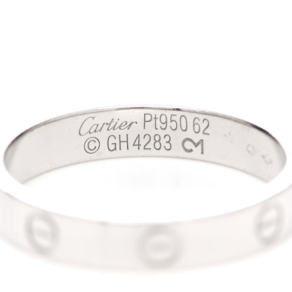 Cartier Platinum 3.5mm LOVE Wedding Band Ring 62 10 4 of 5