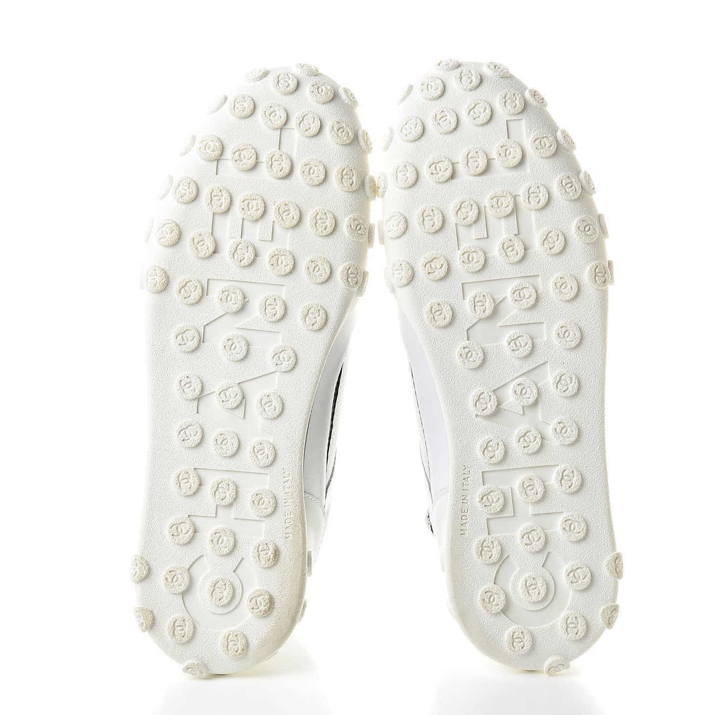 Calfskin Mesh Lycra Womens Logo Sneakers 38.5 White
