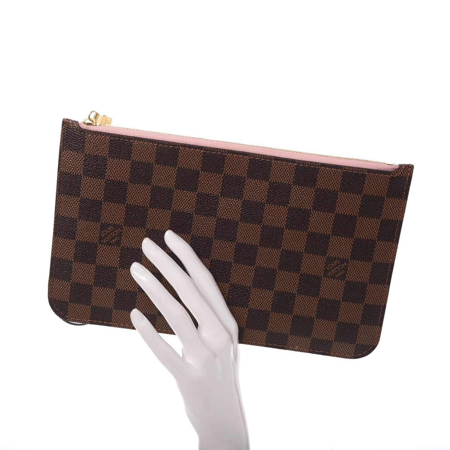 Damier Ebene Neverfull MM GM Pochette Rose Ballerine