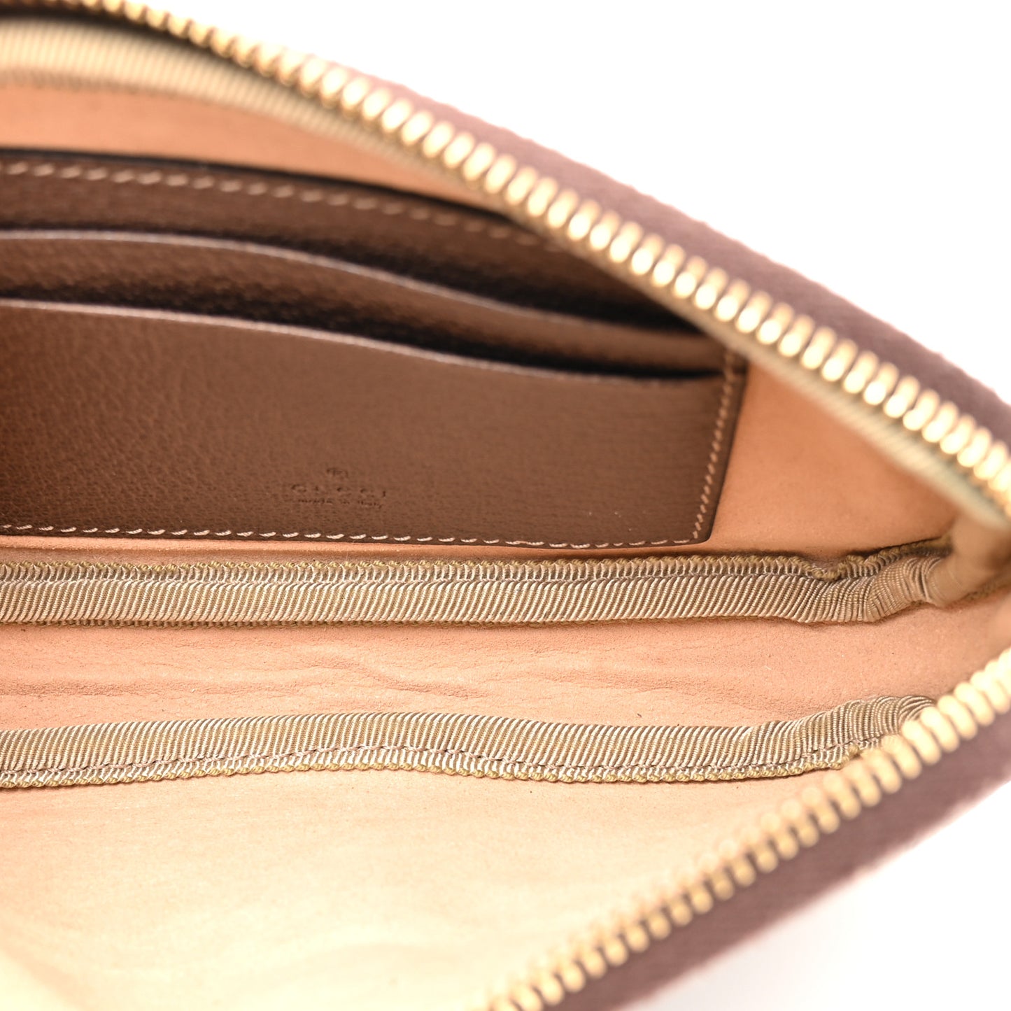 GG Supreme Monogram Ophidia Phone Case Wristlet Brown Brown