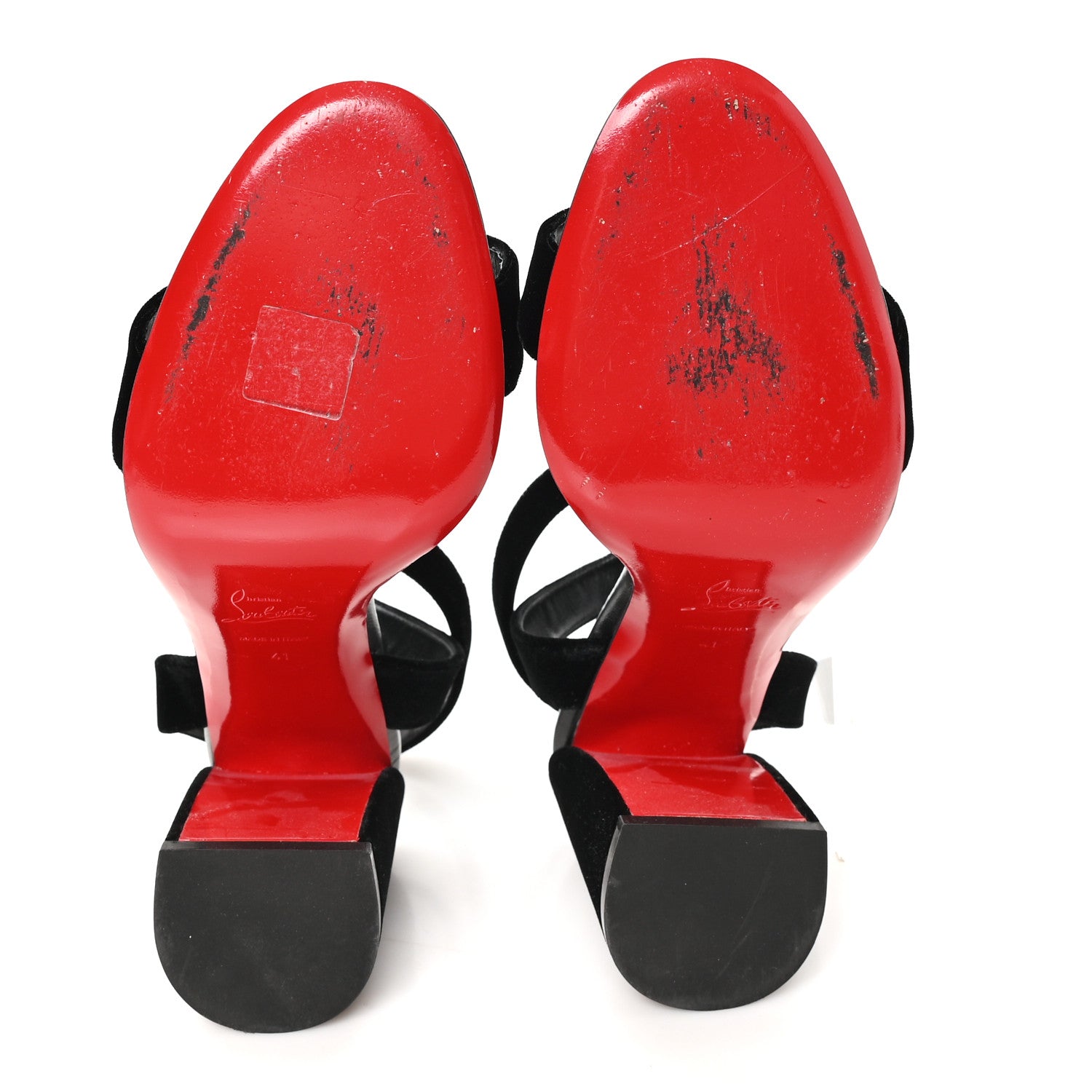 Christian Louboutin Veau Velours Miss Sabina 85 Sandals 41 Black 6 of 9