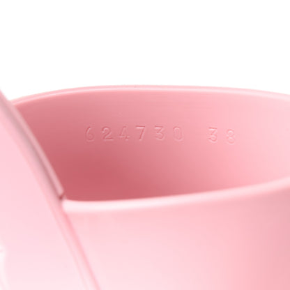Gucci Rubber Gucci Logo Womens Platform 20/60mm Slide Sandals 38 Wild Rose 9 of 10