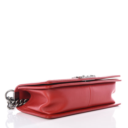Chanel Calfskin Quilted Medium Boy Flap Red 3 of 9
