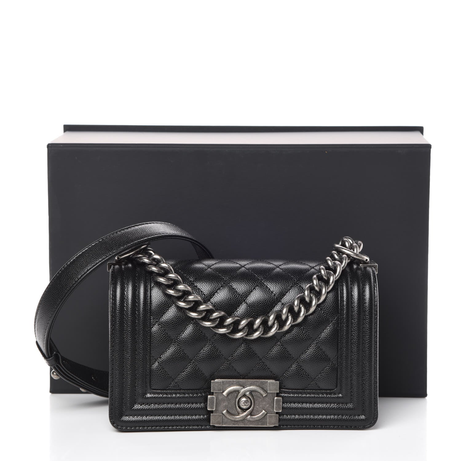 Chanel Caviar Quilted Small Boy Flap Black 10 of 10