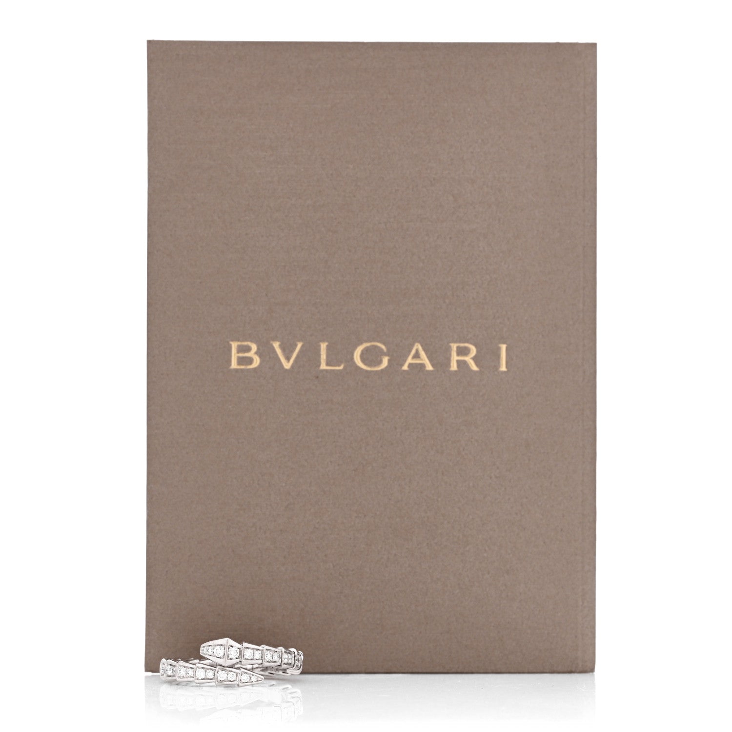 Bulgari 18K White Gold Diamond Serpenti Viper Pave Ring XXL 5 of 5