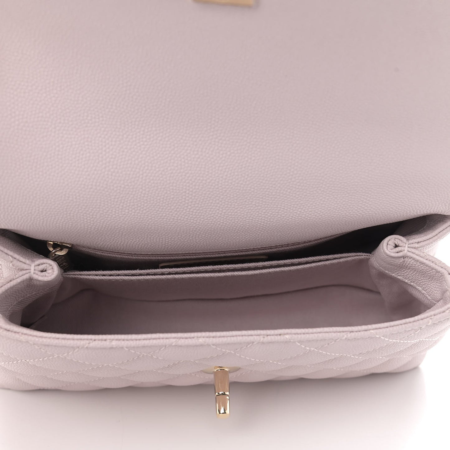 Caviar Quilted Mini Coco Handle Flap Lilas Lilac