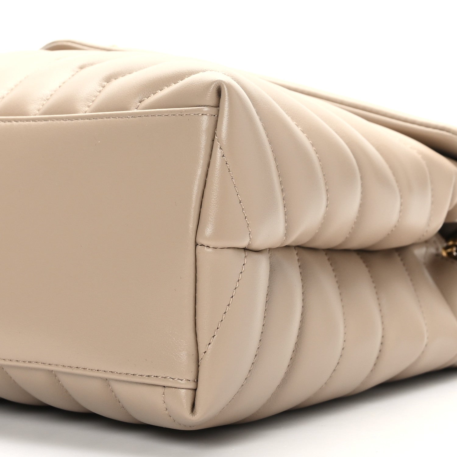 Saint Laurent Calfskin Y Quilted Monogram Medium Loulou Chain Satchel Dark Beige 9 of 9