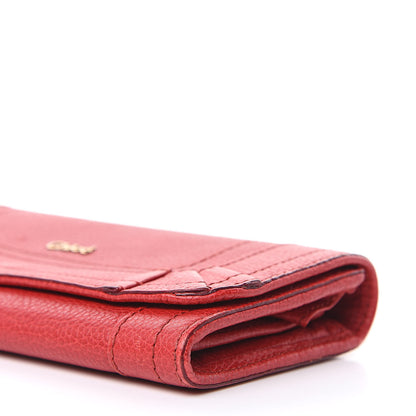 Chloe Grained Calfskin Paraty Continental Wallet Red 10 of 15