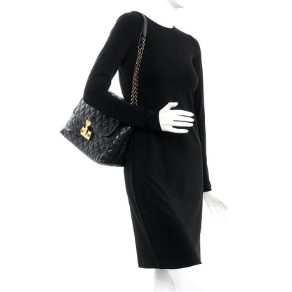 Marc Jacobs Lambskin Quilted The XL Single Flap Bag Black 2 of 8