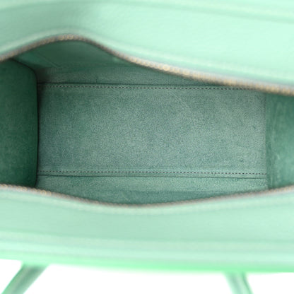 Celine Drummed Calfskin Nano Luggage Ice Mint 5 of 11
