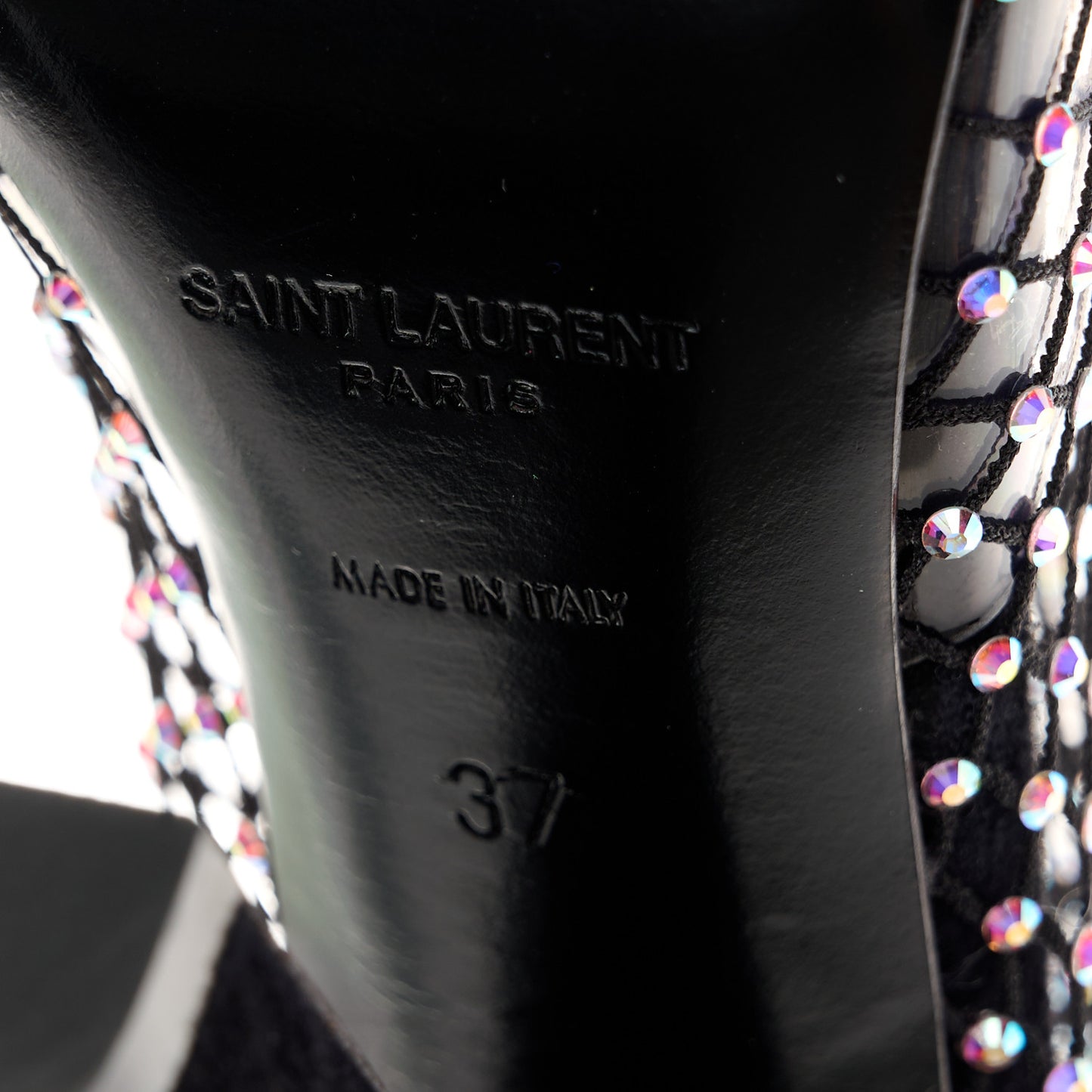 Mesh Crystal Koller 100 Knee High Boots 37 Black