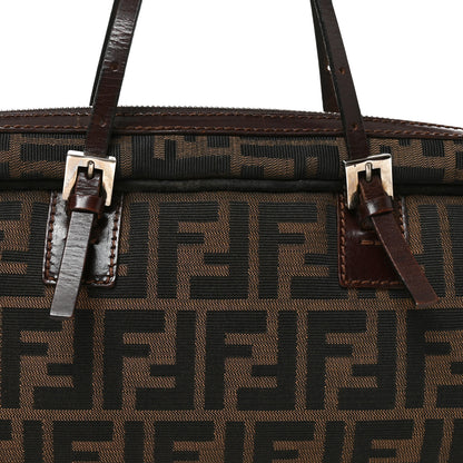 Fendi Zucca Zip Top Tote Tobacco Moro 7 of 9