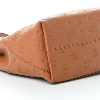 MCM Calfskin Ottomar Monogram Medium Klara Hobo Cognac 8 of 11