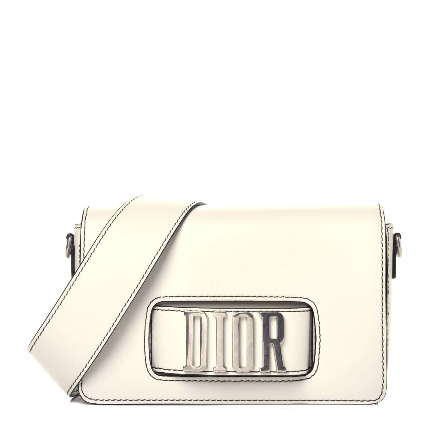 Christian Dior Smooth Calfskin Dio(r)evolution Flap Bag Off White 1 of 9