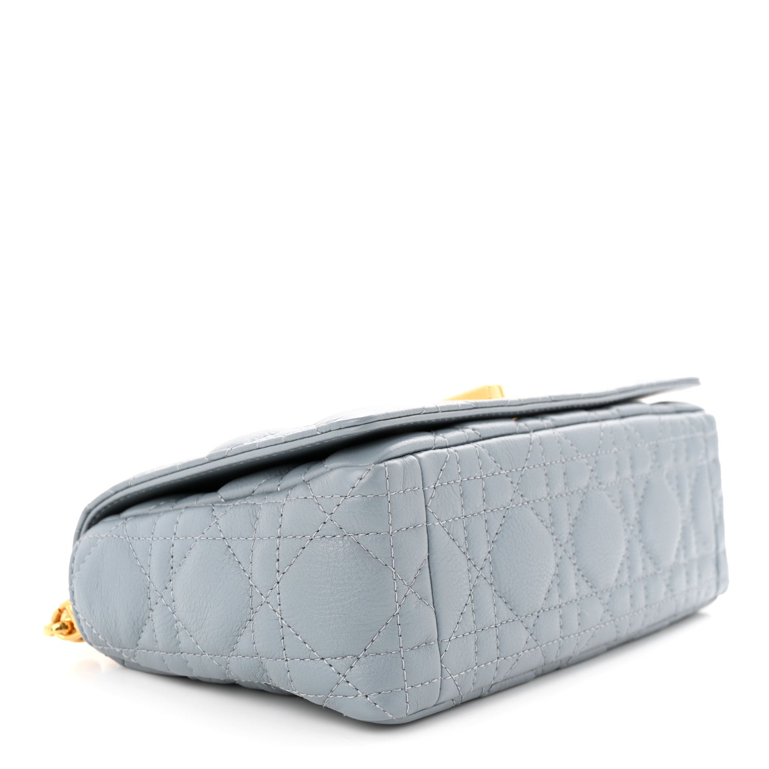 Christian Dior Calfskin Cannage Small Caro Bag Cloud Blue 4 of 10