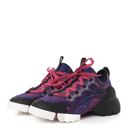 Christian Dior Technical Fabric Rubber Womens Fireworks D-Connect Sneakers 36 Deep Blue Pink 3 of 9