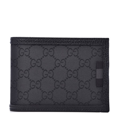 Gucci Nylon Monogram Bi-Fold Wallet Black 1 of 7