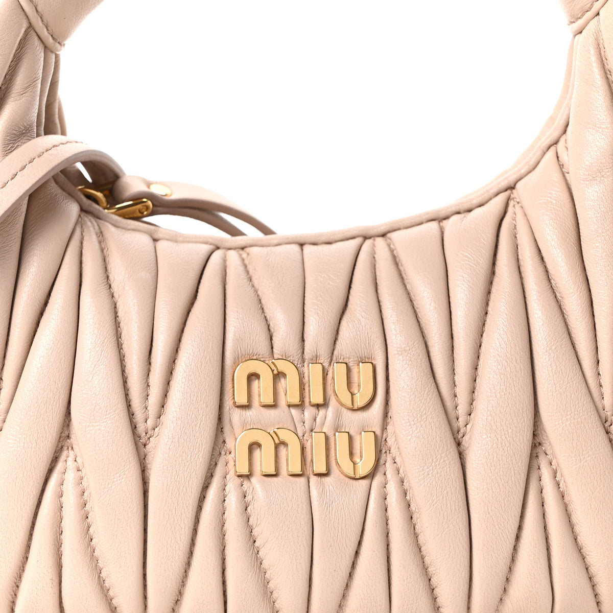 Nappa Matelasse Mini Wander Hobo Cipria