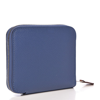 Hermes Epsom Silk'In Compact Wallet Bleu Brighton 3 of 7