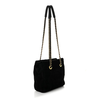 Prada Camoscio Chain Shoulder Bag  Black 3 of 9