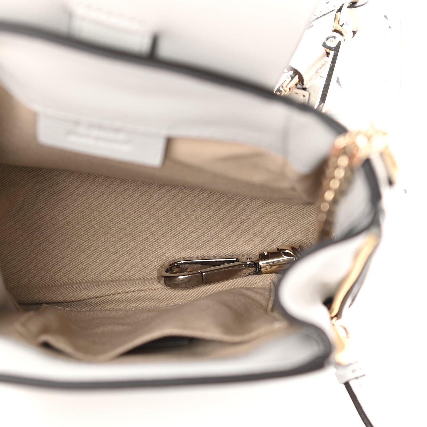 Suede Calfskin Mini Faye Backpack Airy Grey