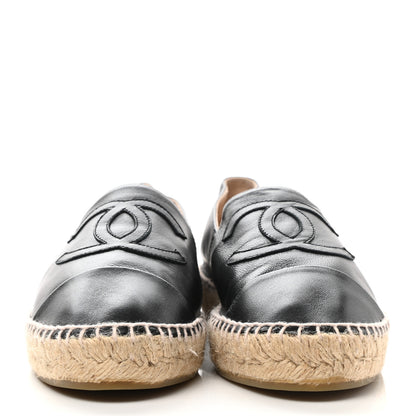 Chanel Lambskin CC Espadrilles 41 Black 2 of 9