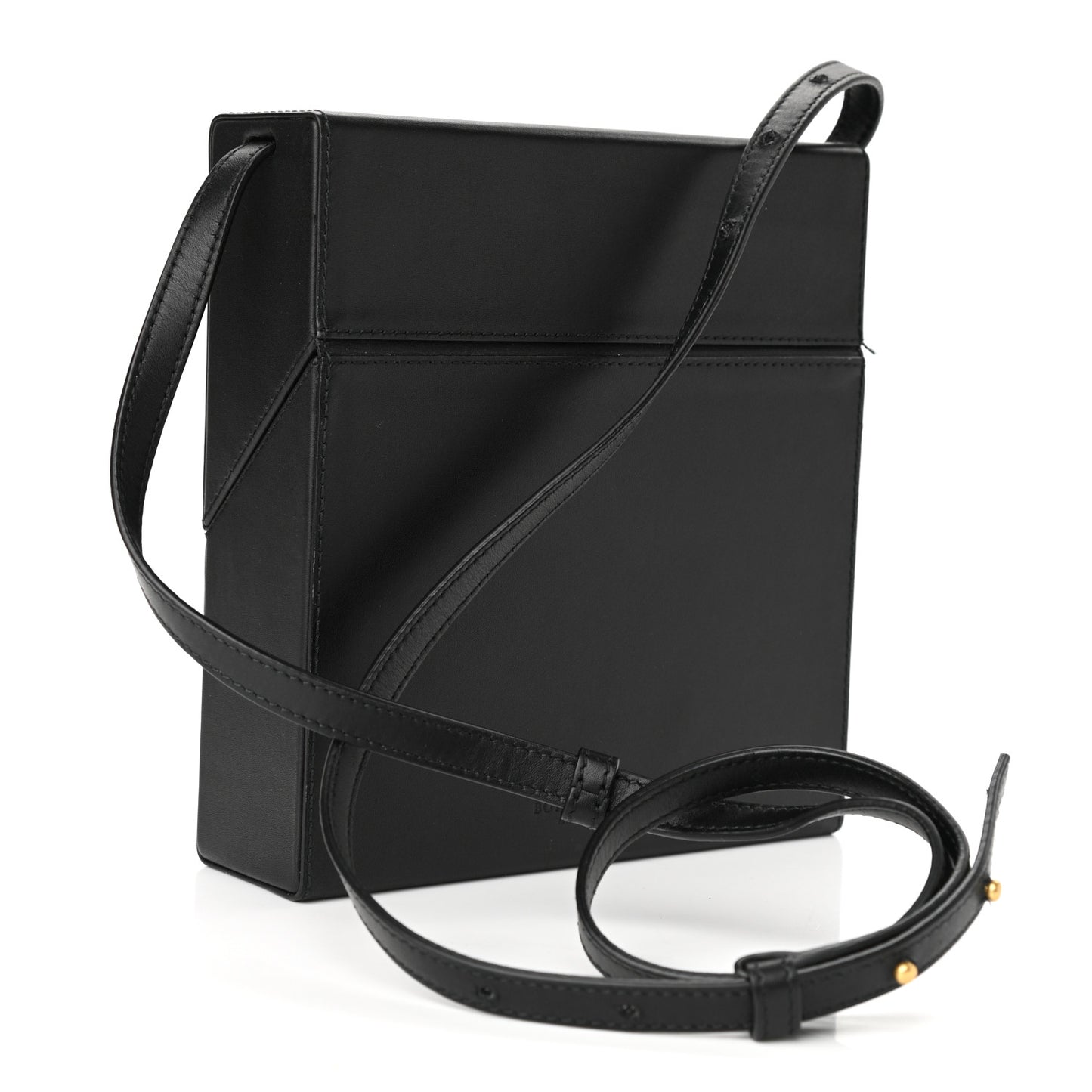 Calfskin Daisey Box Clutch Black