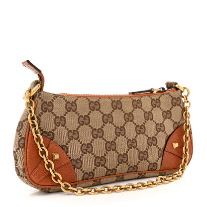Gucci Monogram Horsebit Nail Chain Pochette Orange 3 of 11