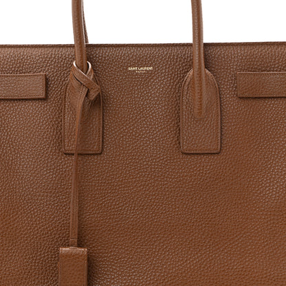 Saint Laurent Grained Calfskin Large Souple Sac De Jour Carryall Cinnamon 9 of 14