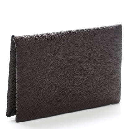 Hermes Chevre Chandra Verso Calvi Card Case Black Saphir 3 of 7