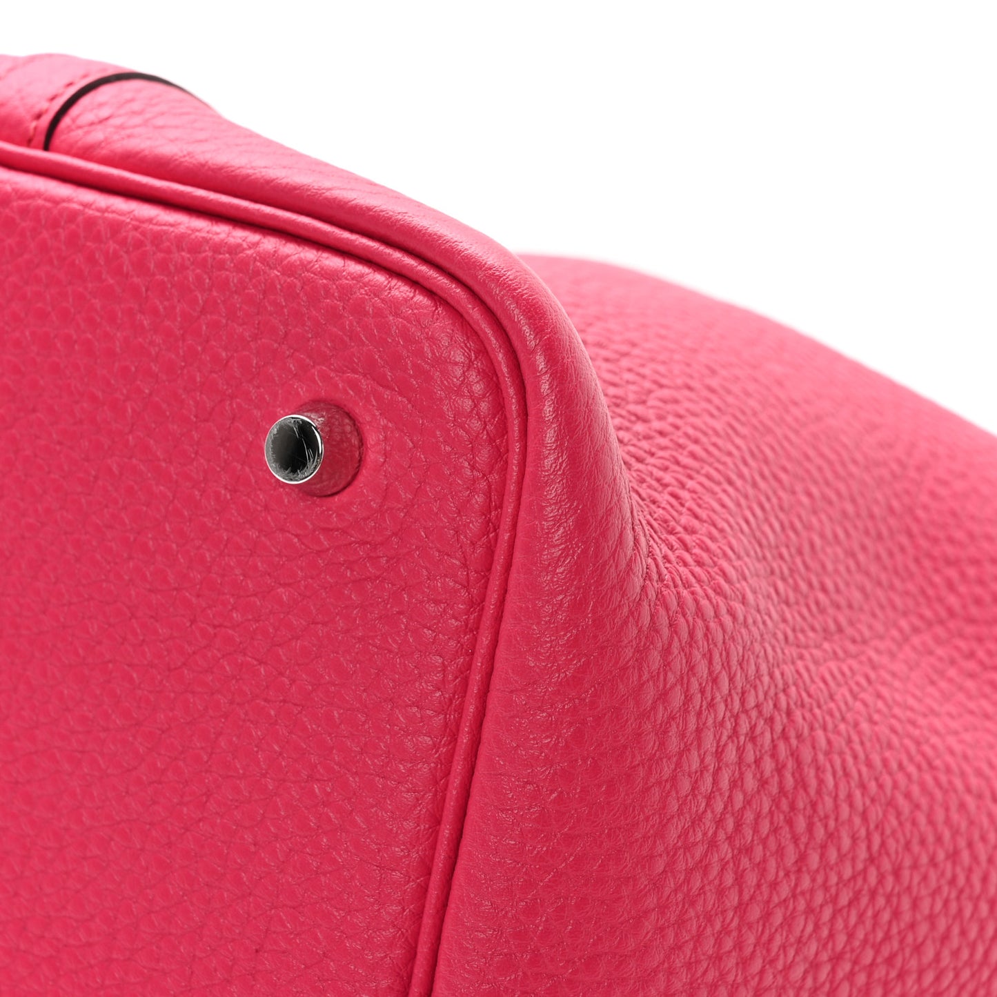 Taurillon Clemence Swift Eclat Picotin Lock 22 MM Framboise Rouge Sellier