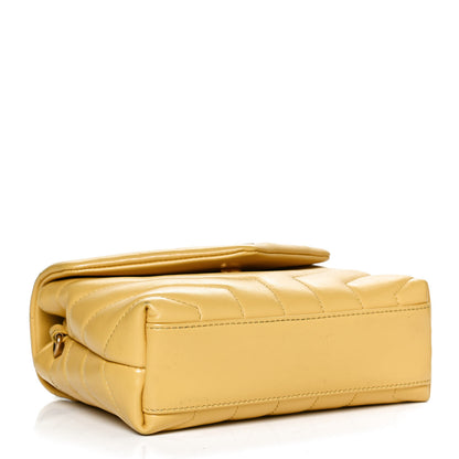 Saint Laurent Calfskin Y Quilted Monogram Toy Loulou Crossbody Bag Sunflower 4 of 11