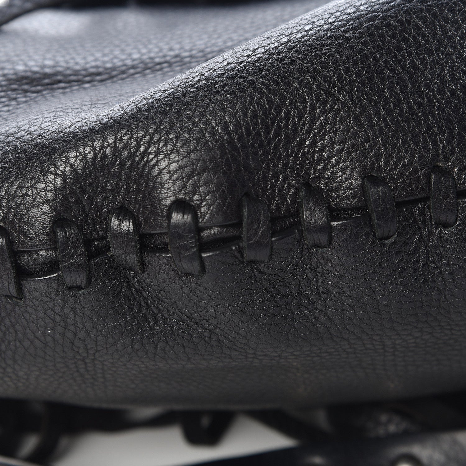 Valentino Garavani Grained Calfskin C-Rockee Fringe Hobo Black 12 of 19