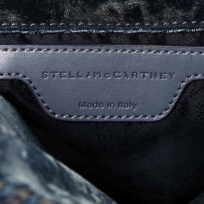 Stella McCartney Crushed Velvet Mini Falabella Fold Over Tote Blue 6 of 16