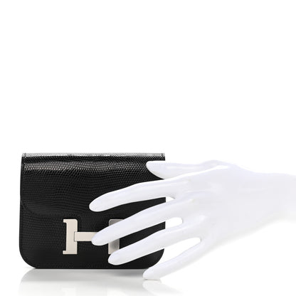 Hermes Lizard Constance Slim Wallet Black 3 of 8