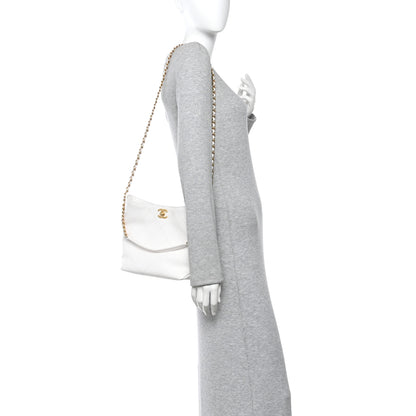 Chanel Caviar Quilted Hobo White 2 of 11