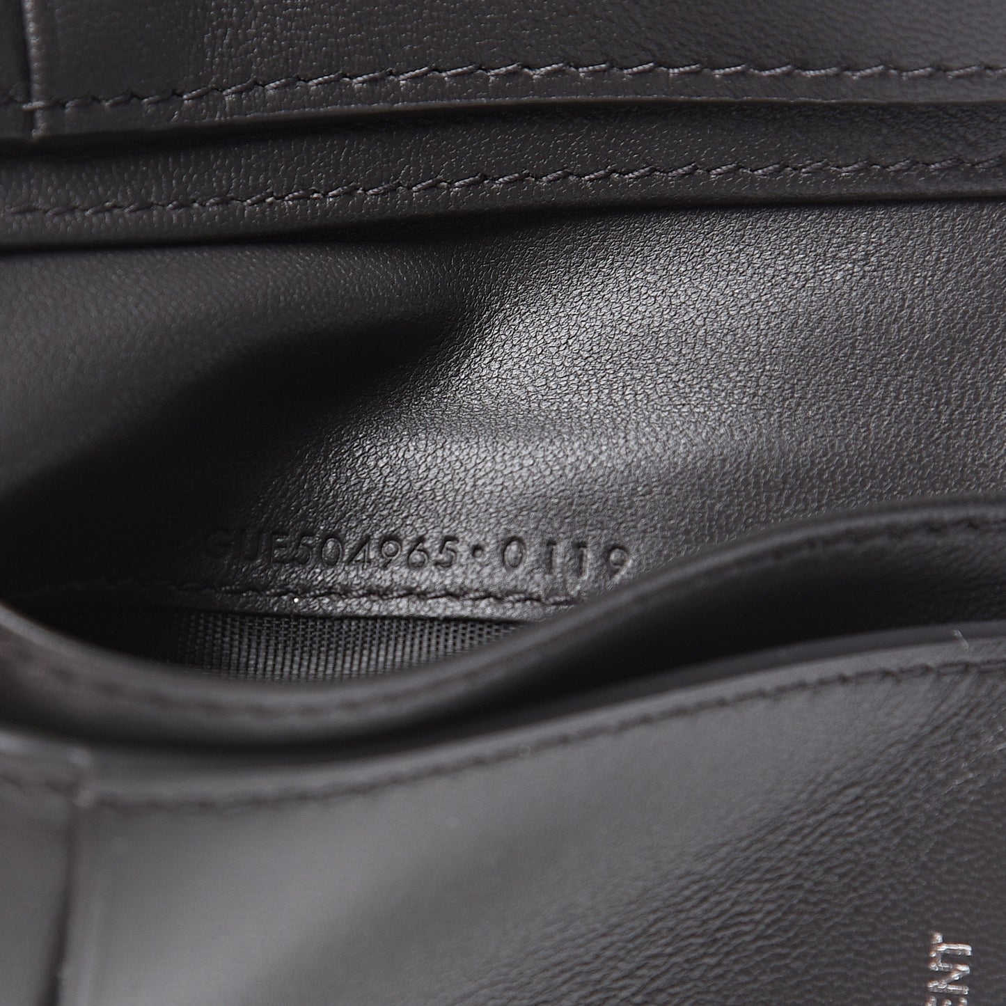 Lambskin Y Quilted Monogram Compact Loulou Wallet Asphalt