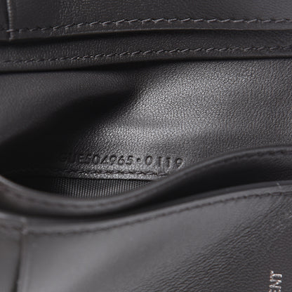 Saint Laurent Lambskin Y Quilted Monogram Compact Loulou Wallet Asphalt 6 of 7