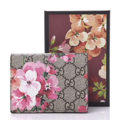 Gucci GG Supreme Monogram Blooms Card Case Beige Multicolor Dry Rose 10 of 10