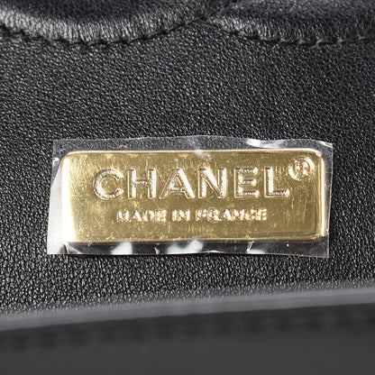 Chanel Lambskin Resin Medium Double Flap Black Turquoise 8 of 10