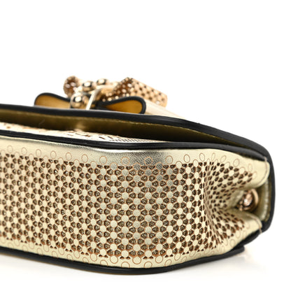 Christian Louboutin Metallic Laser Cut Nappa Mini Sweety Charity Crossbody Bag Gold 9 of 9