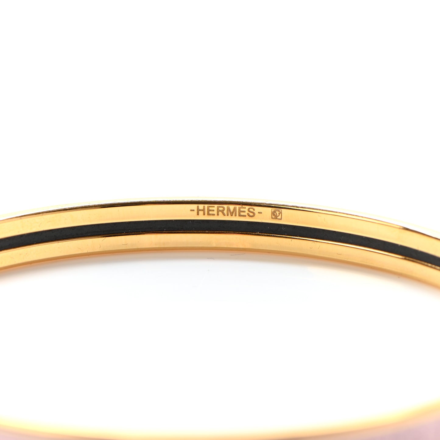 Enamel Printed Extra Narrow Bracelet 65 Rose