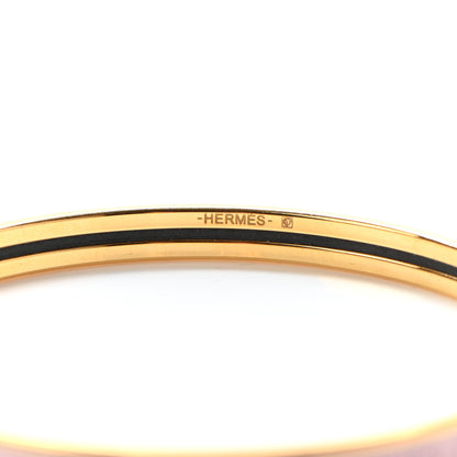 Hermes Enamel Printed Extra Narrow Bracelet 65 Rose 5 of 5