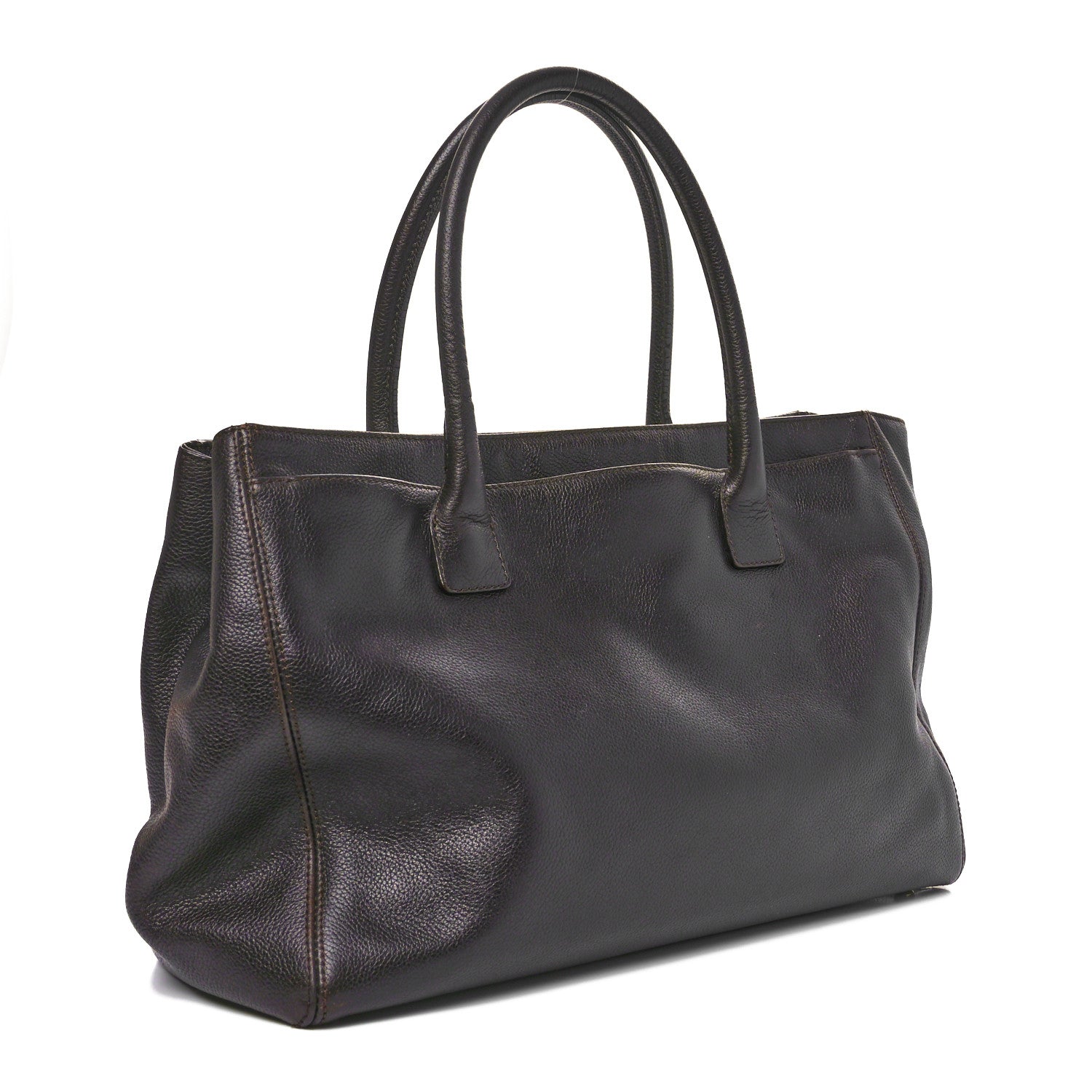 Chanel Calfskin Cerf Executive Shopper Tote Brown 3 of 10