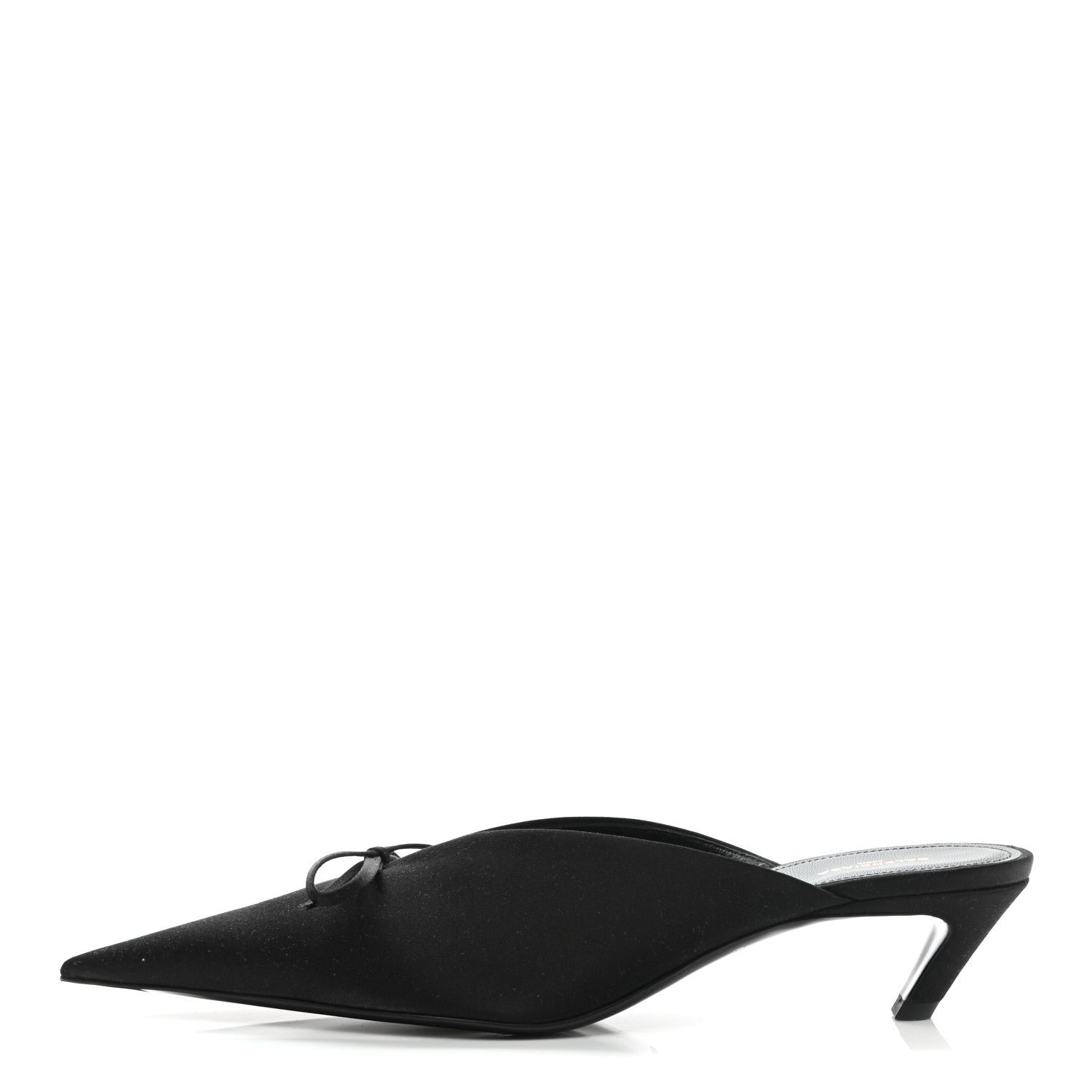 Balenciaga Satin Pointed Toe Knife Mules 40 Black 1 of 9