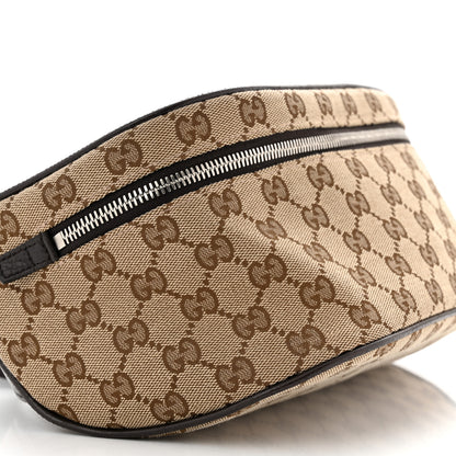 Gucci Monogram Dollar Calfskin Waist Pouch Beige Ebony Testa di Moro Marrone Scuro 9 of 10