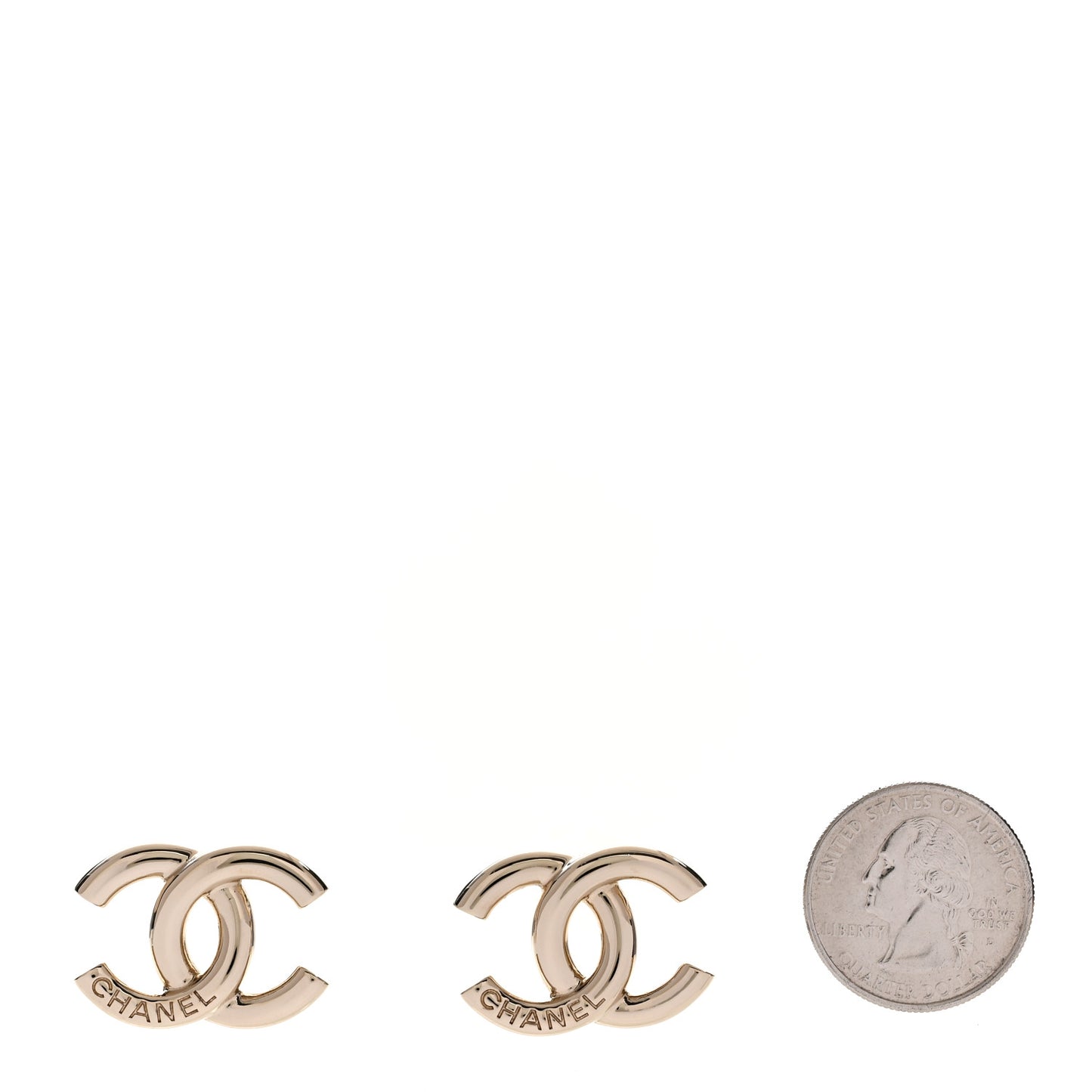 Metal CC Earrings Gold