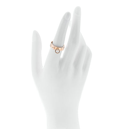 Hermes 18K Rose Gold PM Collier De Chien Ring 54 7 2 of 5