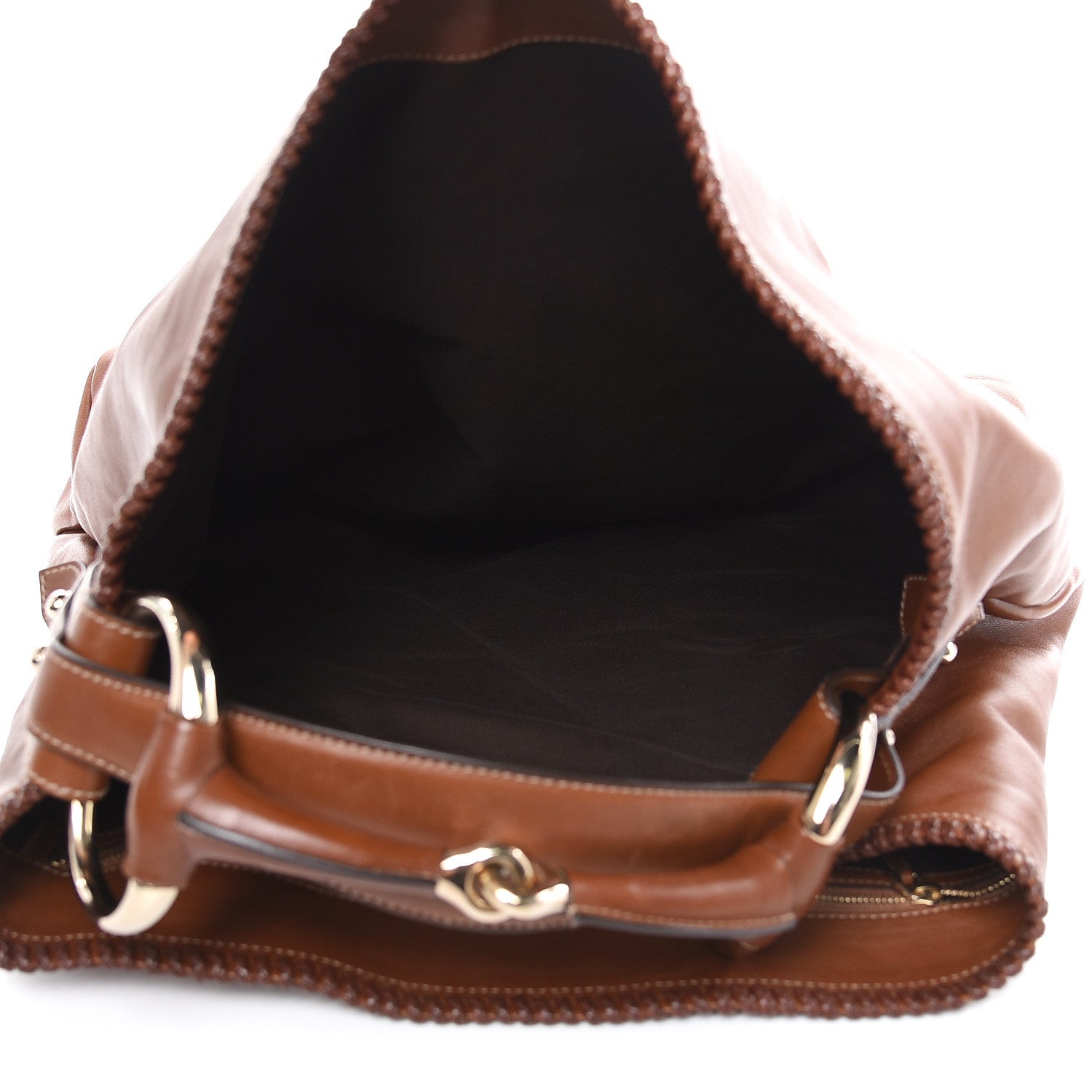 Gucci Calfskin Large Horsebit Chain Hobo Brown 5 of 11