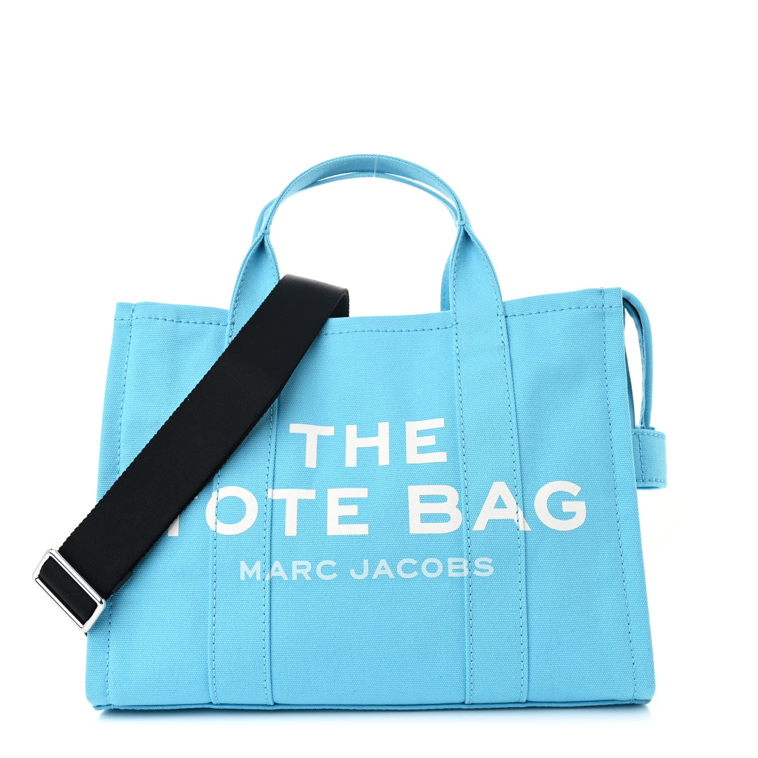 Marc Jacobs Cotton Canvas Medium The Traveler Tote Bag Aqua 1 of 13